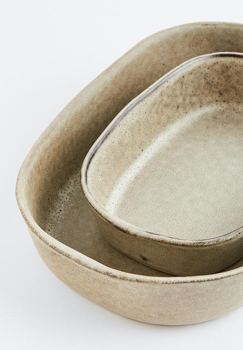 H&M - Glazed stoneware baking dish - beige