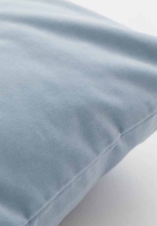 H&M - Cotton velvet cushion cover - sky blue