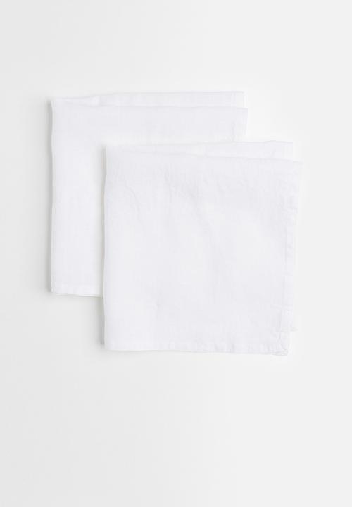 H&M - 2-pack linen napkins - white