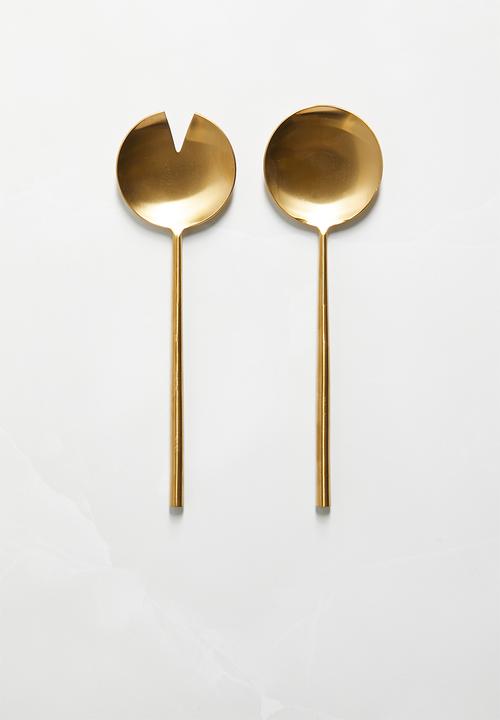 Sixth Floor - Clarita Salad server set of 2 - gold
