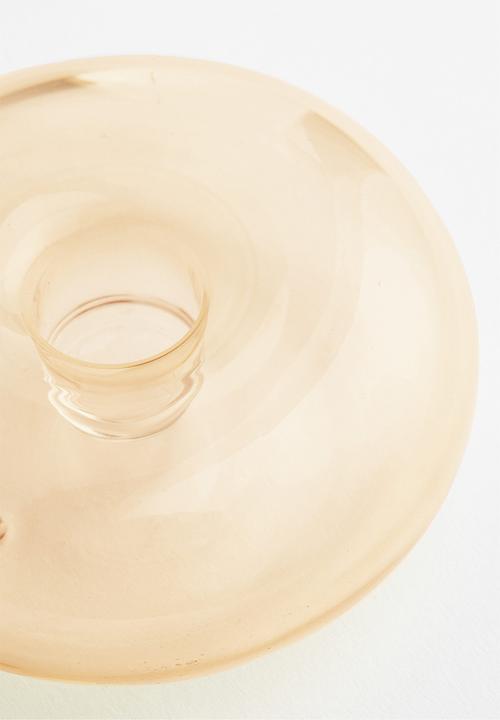 H&M - Glass candlestick - yellow