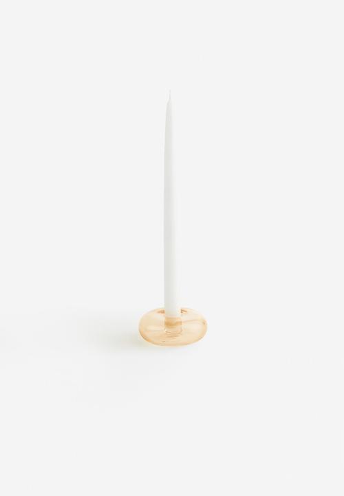 H&M - Glass candlestick - yellow
