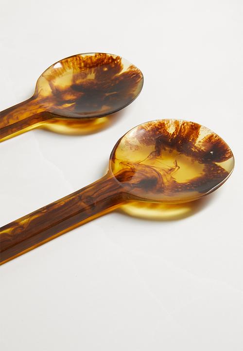 Sixth Floor - Argos Salad server set of 2 - tortoise