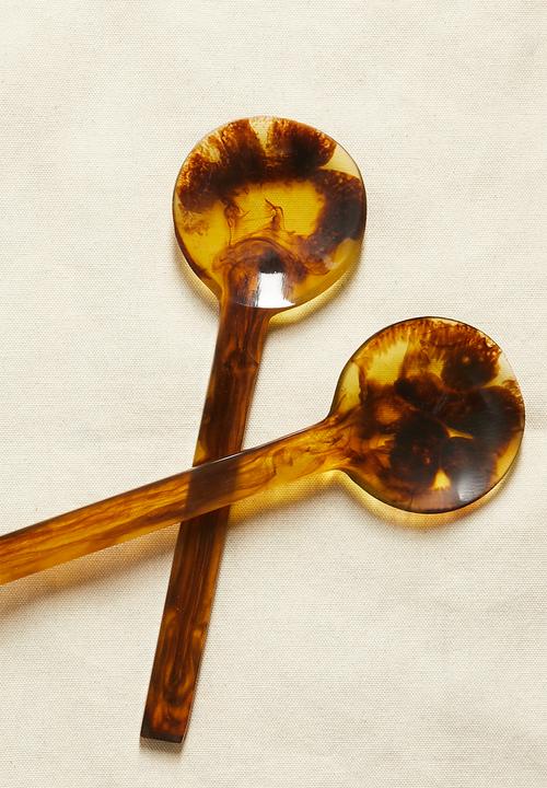 Sixth Floor - Argos Salad server set of 2 - tortoise