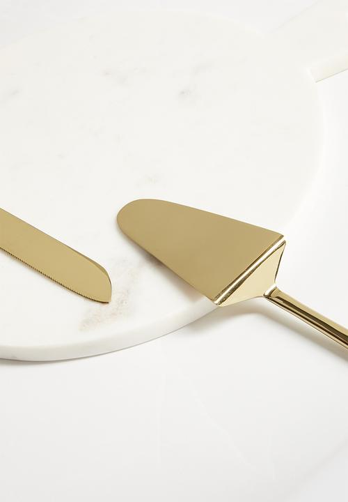 Sixth Floor - Kendra Cake server set of 2 - gold