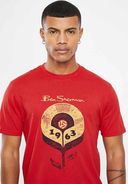 Ben Sherman - Flower Record Tee Shirt - Red