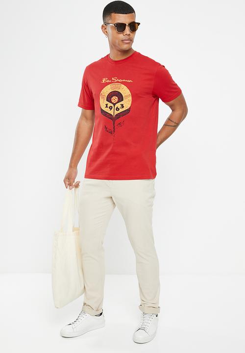 Ben Sherman - Flower Record Tee Shirt - Red