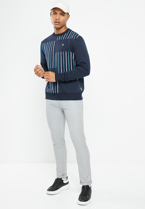 Ben Sherman - Stripe crew sweater - navy