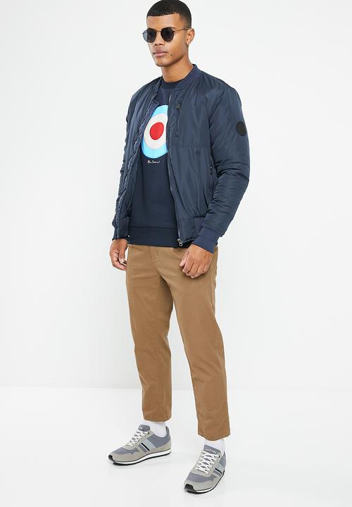 Ben Sherman - TARGET CREW SWEATER L/S - NAVY