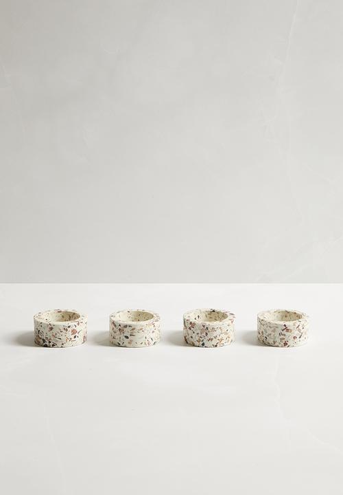Sixth Floor - Cleo napkin rings set of 4 - Terrazzo