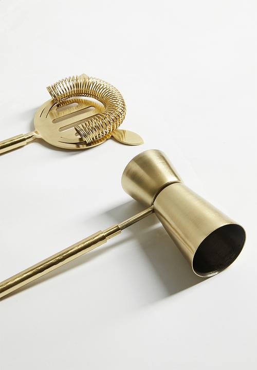 Sixth Floor - Biblos Bar tools set of 2 - gold
