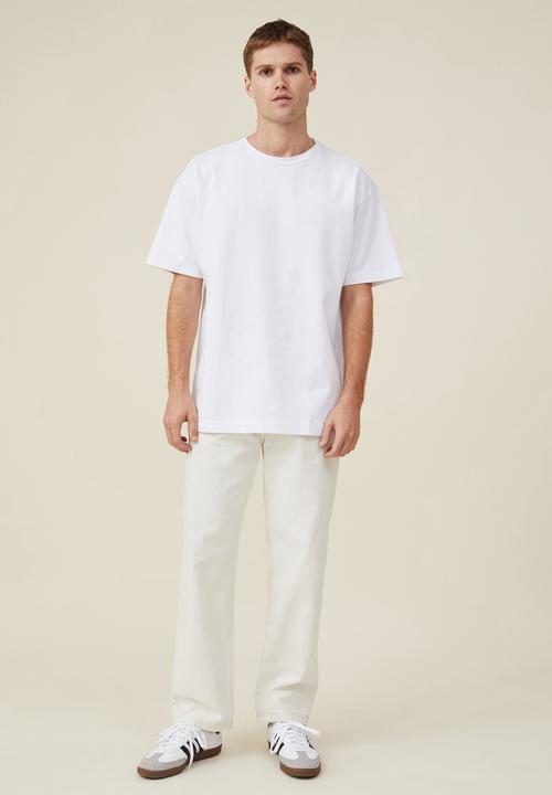 Cotton On - Loose fit pant - washed ecru carpenter 