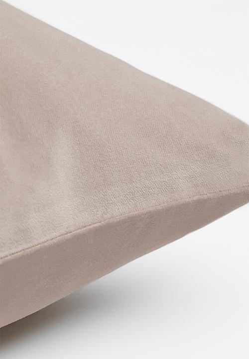 H&M - Cotton velvet cushion cover - light greige