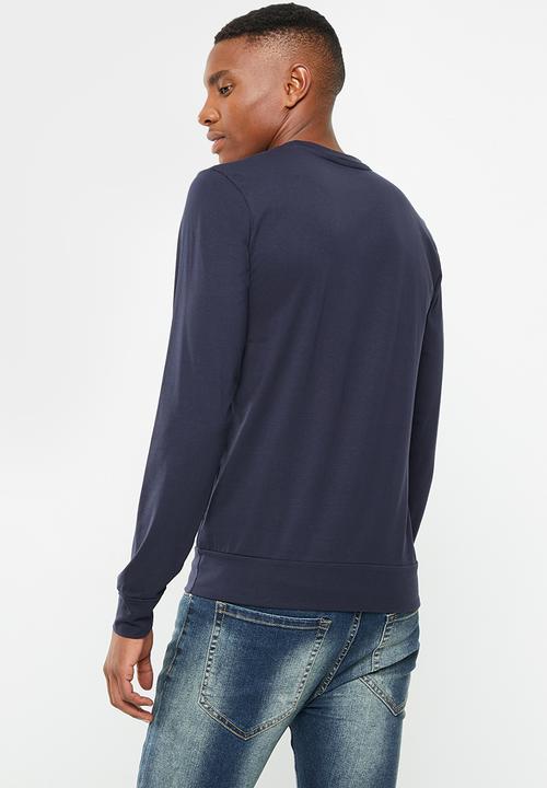 Valenta - Stefano long sleeve T-shirt - navy