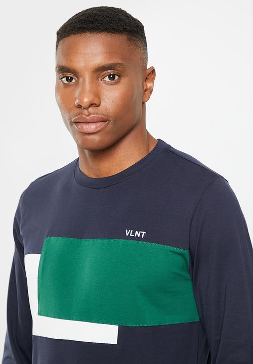 Valenta - Stefano long sleeve T-shirt - navy
