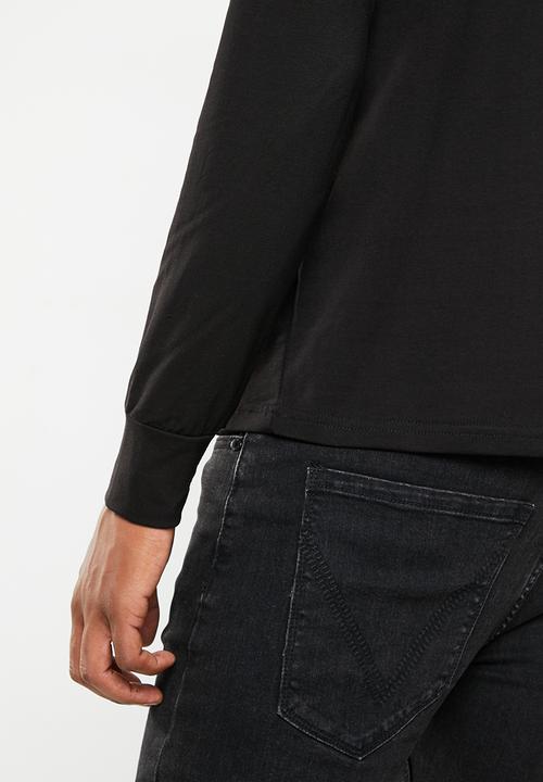 Valenta - Luca long sleeve T-shirt - black