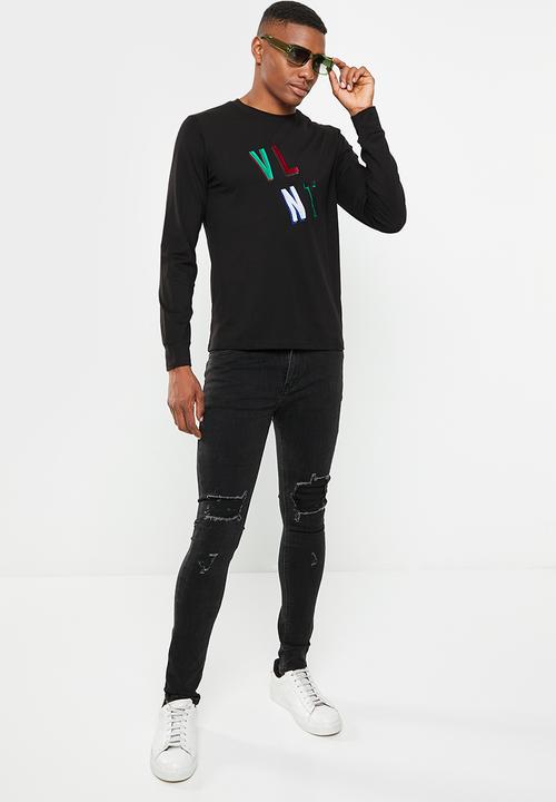 Valenta - Luca long sleeve T-shirt - black