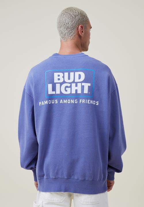 Cotton On -  Budweiser oversized crew sweater - lcn bud mazarine blue/bud light 