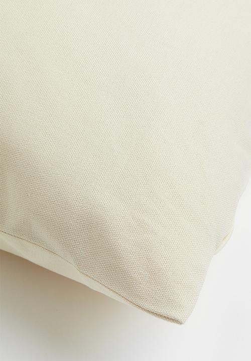 H&M - Cotton canvas cushion cover - light beige