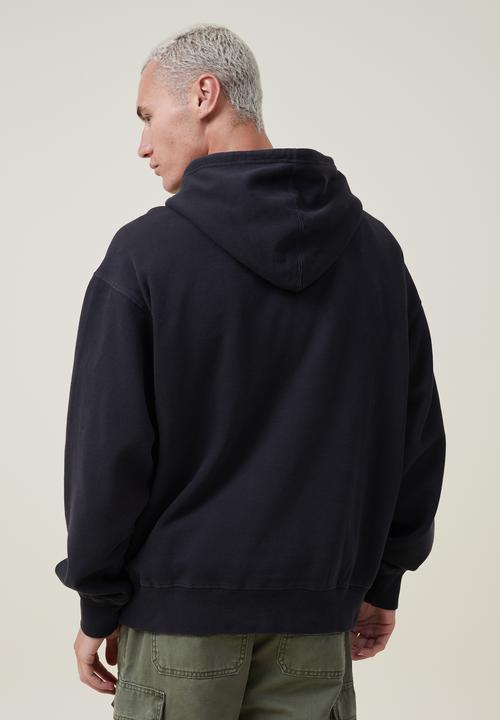 Cotton On - Budweiser oversized fleece hoodie - lcn bud black/eagle