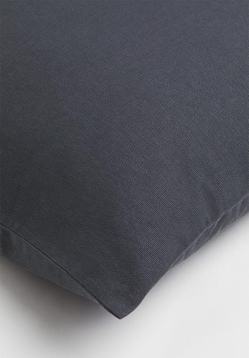H&M - Cotton canvas cushion cover - anthracite grey