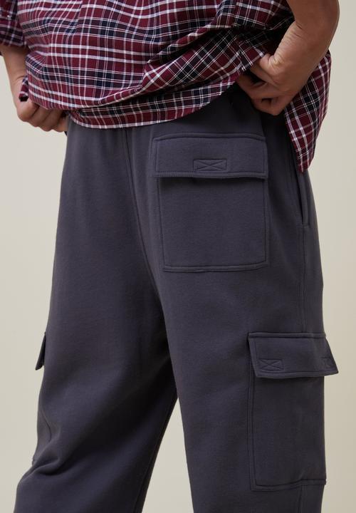 Cotton On - Cargo loose fit track - faded slate