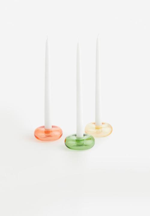 H&M - Glass candlestick - orange