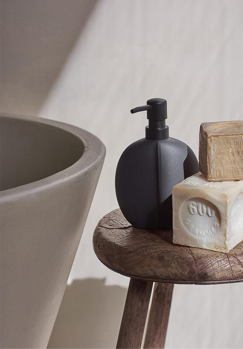 H&M - Stoneware soap dispenser - anthracite grey