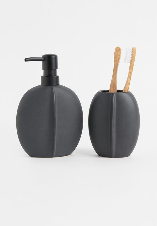 H&M - Stoneware soap dispenser - anthracite grey