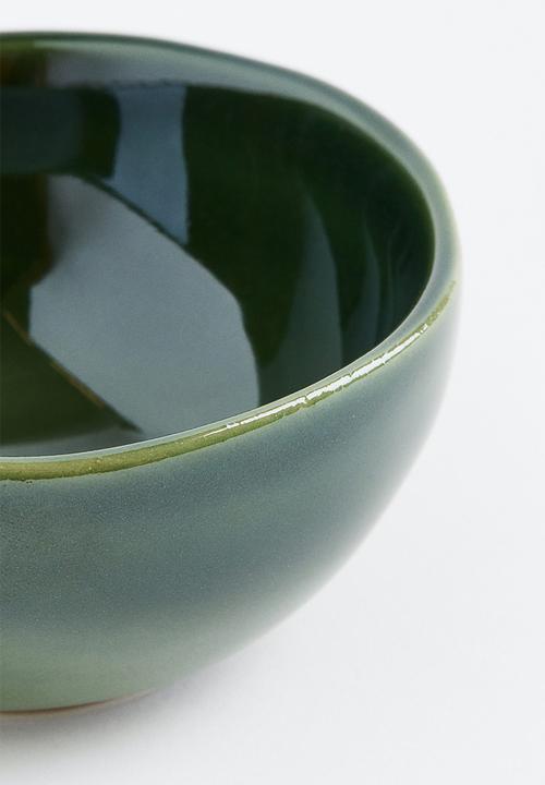 H&M - Small stoneware bowl - dark green