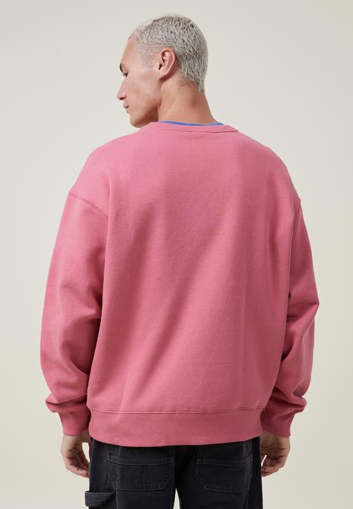 Cotton On - Mickey oversized sweater - lcn dis soft red/speckled mickey