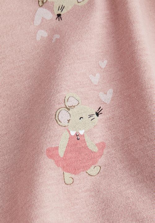 H&M - Jersey pyjamas - light pink/mice