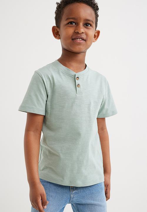 H&M - 3-Pack henley tops - dark blue/light grey 