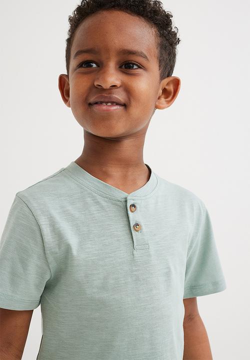 H&M - 3-Pack henley tops - dark blue/light grey 