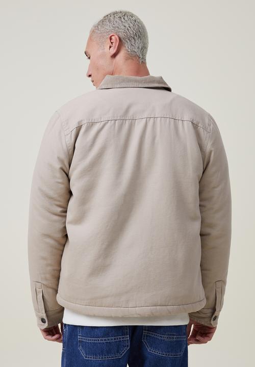 Cotton On - Utility trucker jacket - stone