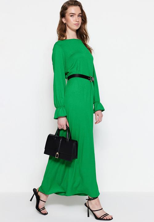 Trendyol - Modest shift dress - green