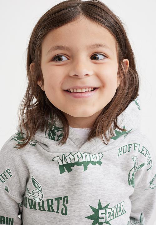 H&M - Printed 2-piece sweatshirt set - grey marl/harry potter