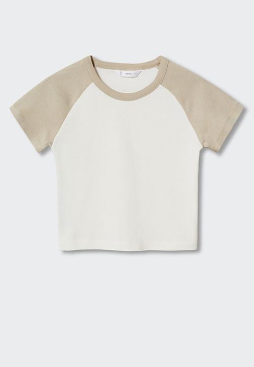 MANGO - T-shirt insti - beige