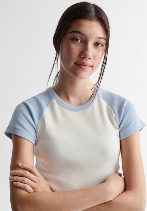 MANGO - T-shirt insti - blue
