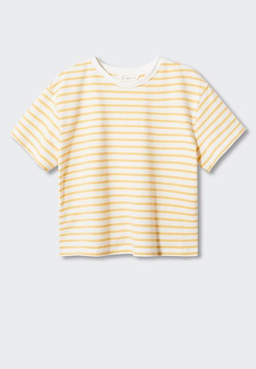 MANGO - T-shirt doha - mustard