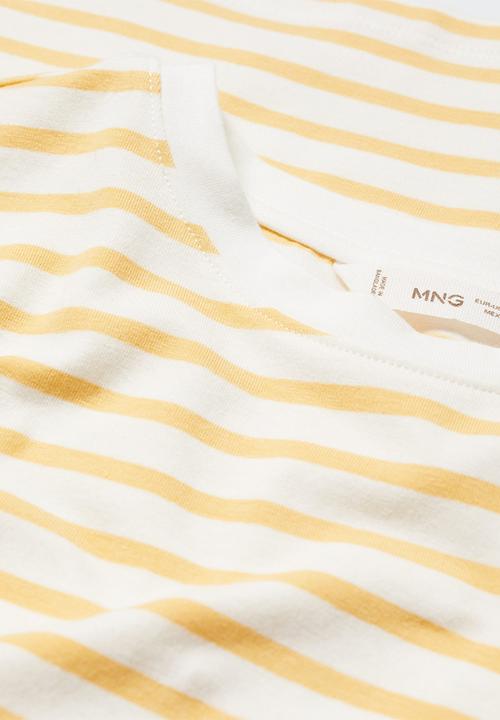 MANGO - T-shirt doha - mustard