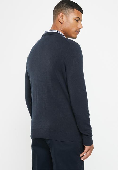 Lyle & Scott - Cotton crew neck jumper - navy