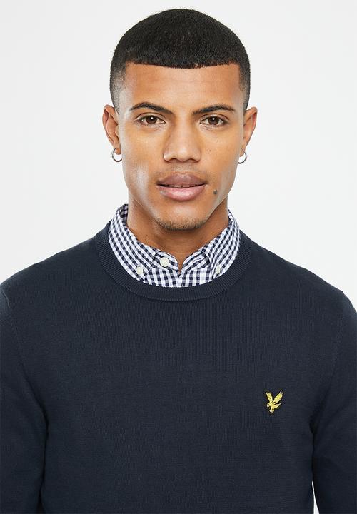 Lyle & Scott - Cotton crew neck jumper - navy