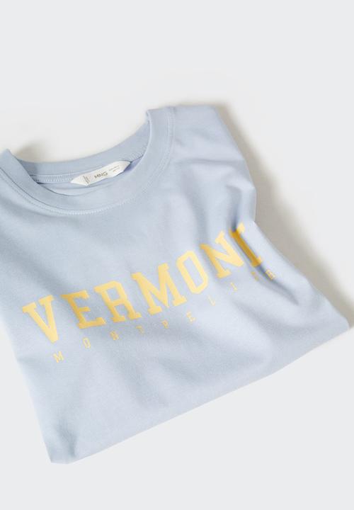 MANGO - T-Shirt corn - blue