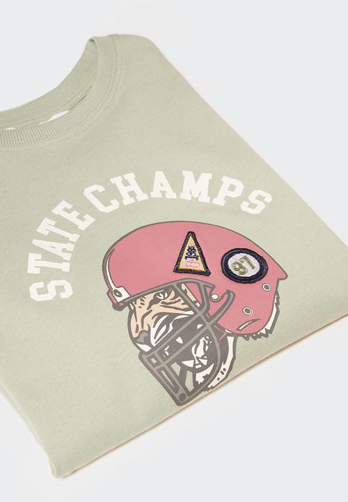 MANGO - T-Shirt champs - green