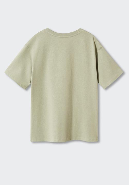 MANGO - T-Shirt champs - green