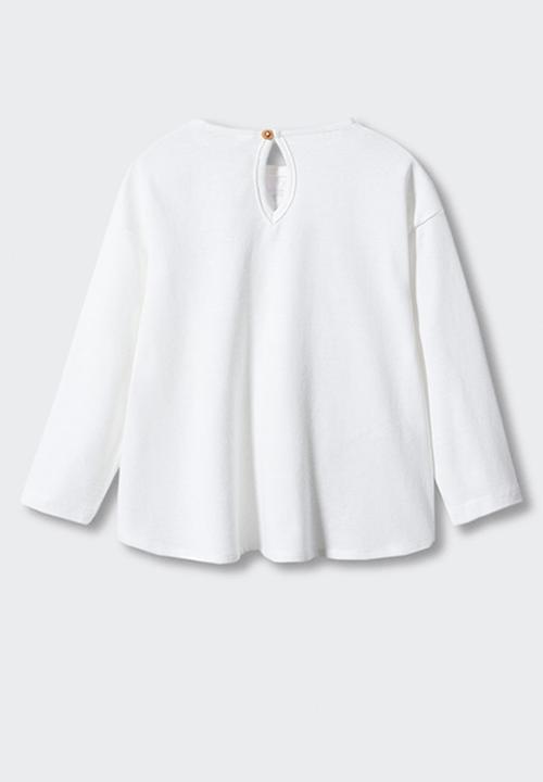 MANGO - T-shirt jewel - off white