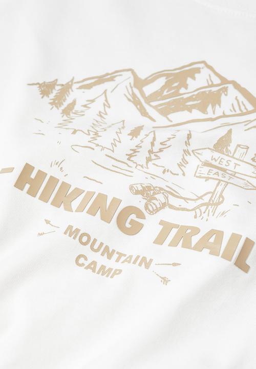 MANGO - T-Shirt campfire - off white