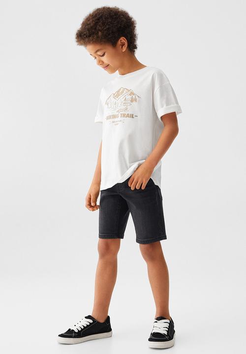 MANGO - T-Shirt campfire - off white