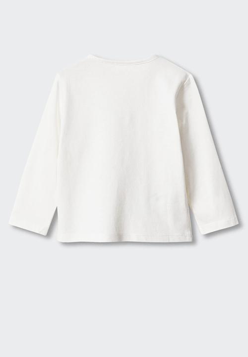MANGO - T-shirt hugs - off white